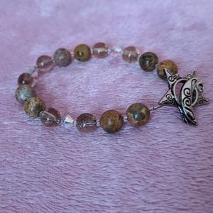 💎 smokey quartz and stone bracelet